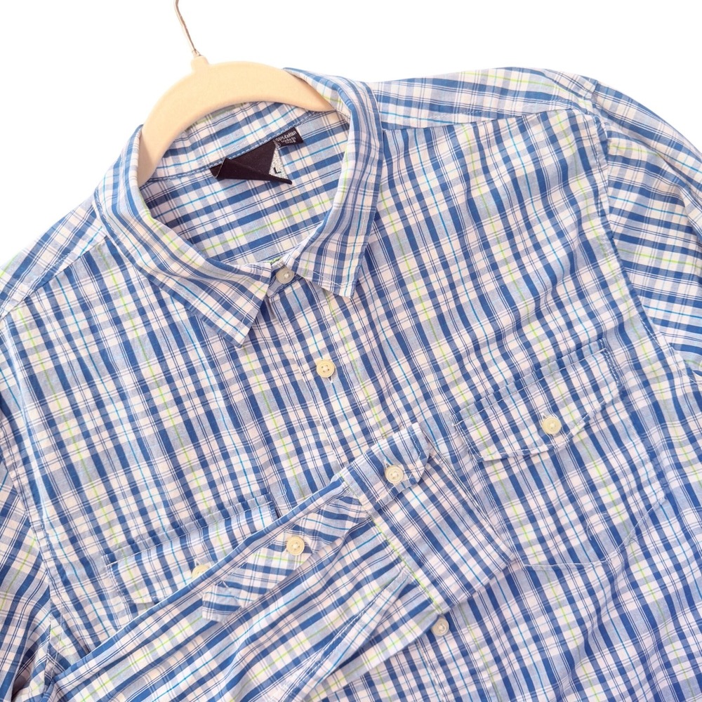 Vurt Vintage Skater Plaid Button Down Shirt Mens L Grunge Long Sleeve Cotton